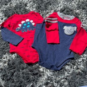Long sleeve boys onesies. Size 24M
